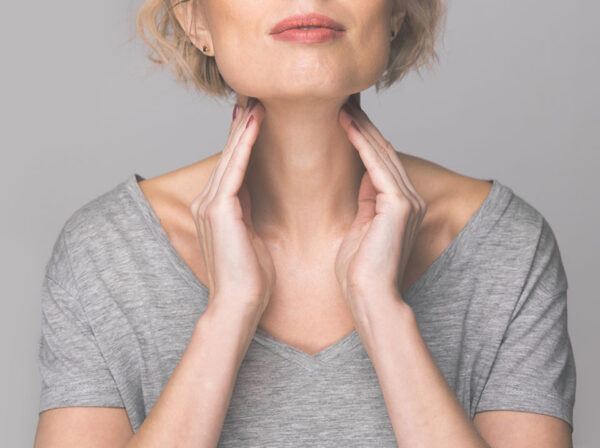 Woman after thyroid treatment in Oregon
